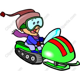 Cheerful Snowmobile Adventure