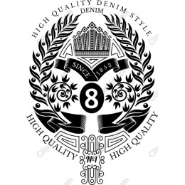 High Quality Denim Style Emblem