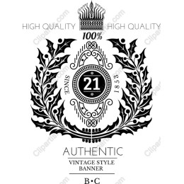 Authentic Vintage Style Banner