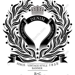 Vintage Denim Emblem - High-Quality