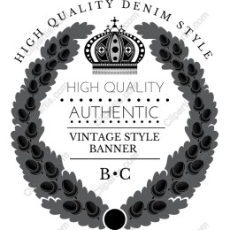 Vintage Style Denim Banner