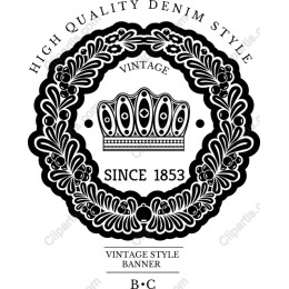Vintage Denim Crown