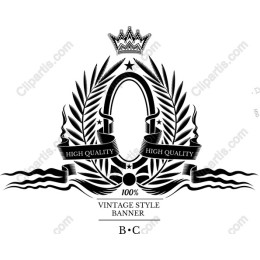 Vintage Style Quality Emblem Banner