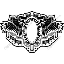 Elegant Vintage Wings Badge