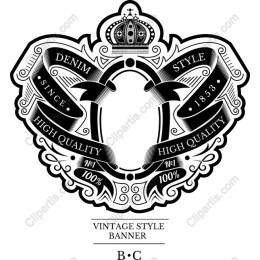 Vintage Style Denim Banner
