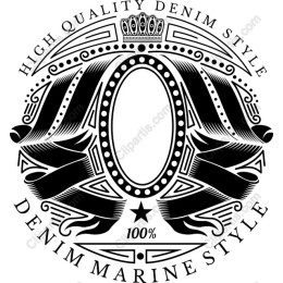 Denim Marine Style Emblem