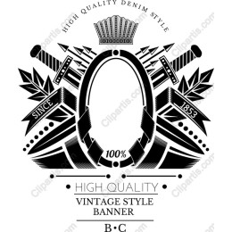 Vintage Style High Quality Denim Banner