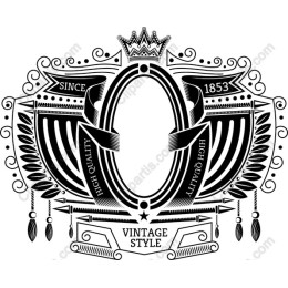 Vintage Style Badge - 1853 High-Quality