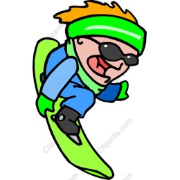 Energetic Snowboarder