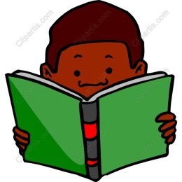 Cheerful Boy Reading