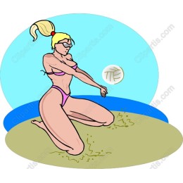 Beach Volleyball Action