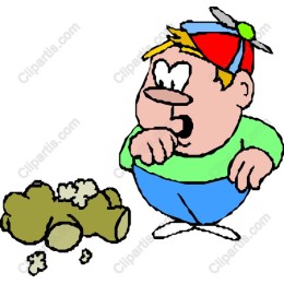Playful Cartoon Boy Discovering Surprise