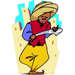 Whimsical Sword-Wielding Character
