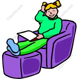 Cheerful Girl in Cozy Chair