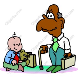 Generational Love: Baby and Elderly Man