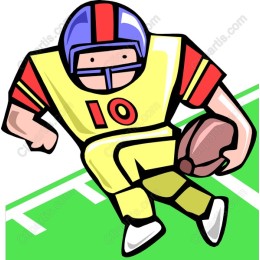 Vibrant Cartoon Football Player