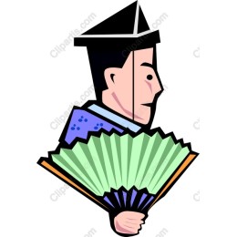 Elegant Cultural Figure - Fan Holder