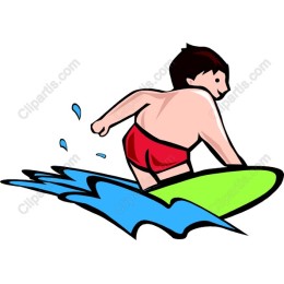 Vibrant Young Surfer