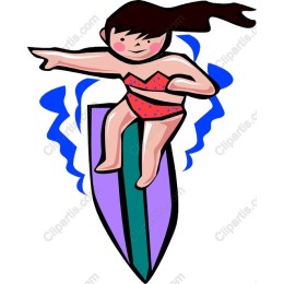 Joyful Surfing Girl