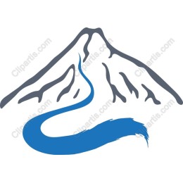 Majestic Mountain and Flowing River