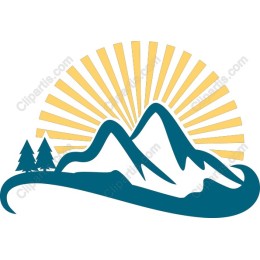 Majestic Mountain Landscape with Sunburst