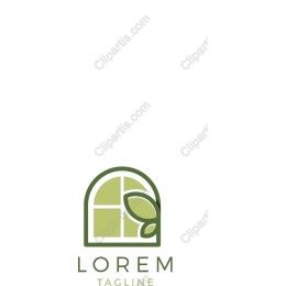 Elegant Leaf Window Logo