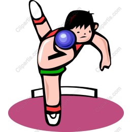 Dynamic Shot Put Athlete