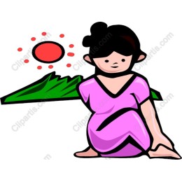 Cute Girl with Landscape