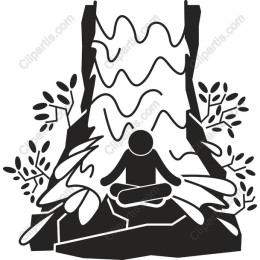 Meditative Flow - Serene Waterfall