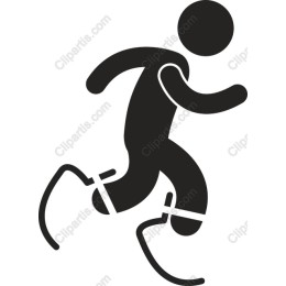 Inspirational Runner with Prosthetic Legs