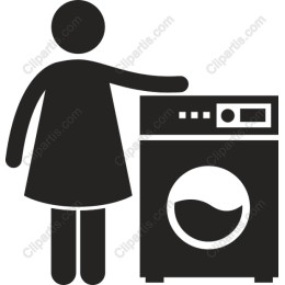 Woman with Washing Machine