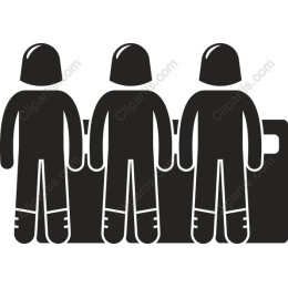 Figures Behind Barrier
