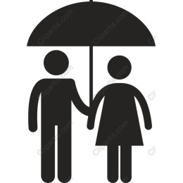 Couple Under Umbrella