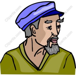 Elderly Man avec Blue Hat