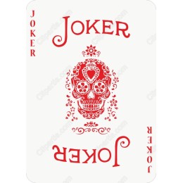 Captivating Joker Card with Sugar Skull