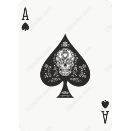 Ornate Ace of Spades Skull