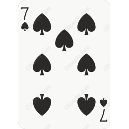 7 of Spades Playing Card