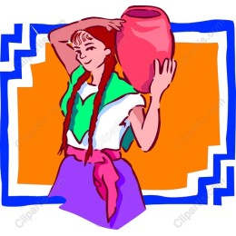 Vibrant Young Woman with Clay Pot
