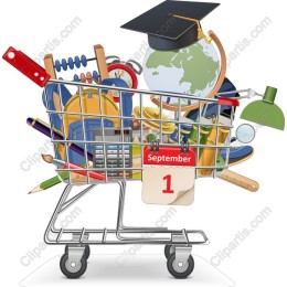 Back-to-School Shopping Cart