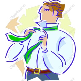 Stylish Man Tying a Green Tie