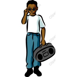 Retro Cool Boy Boombox