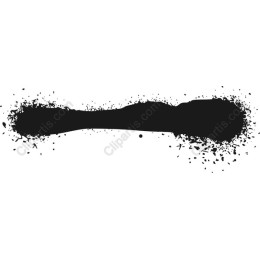 Glittering Black Splatter Brush Stroke