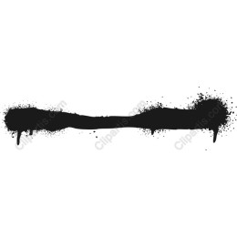 Black Splatter Brush Stroke
