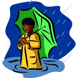 Joyful Child with Umbrella