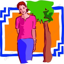 Vibrant Woman and Tree