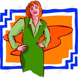 Confident Woman in Green Dress