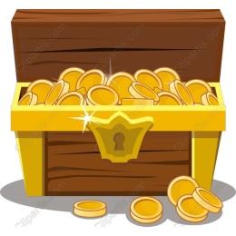 Treasure Chest Full of Gold Coins