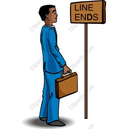 Businessman at the Line Ends