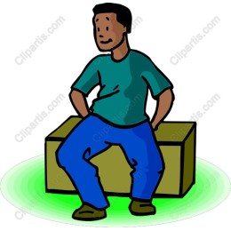 Casual Young Man Sitting