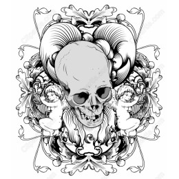 Gothic Skull & Cherubs